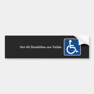 Adesivo Para Carro Consciência invisível da inabilidade
