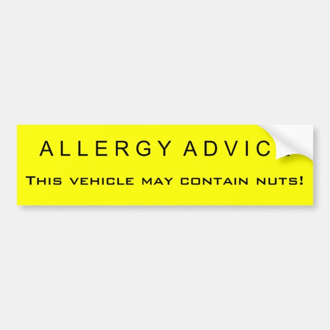 Adesivo Para Carro Conselho da alergia (Frente)