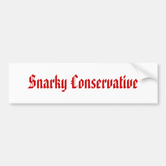 Adesivo Para Carro Conservador de Snarky
