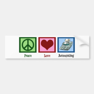 Adesivo Para Carro Contabilidade do amor da paz