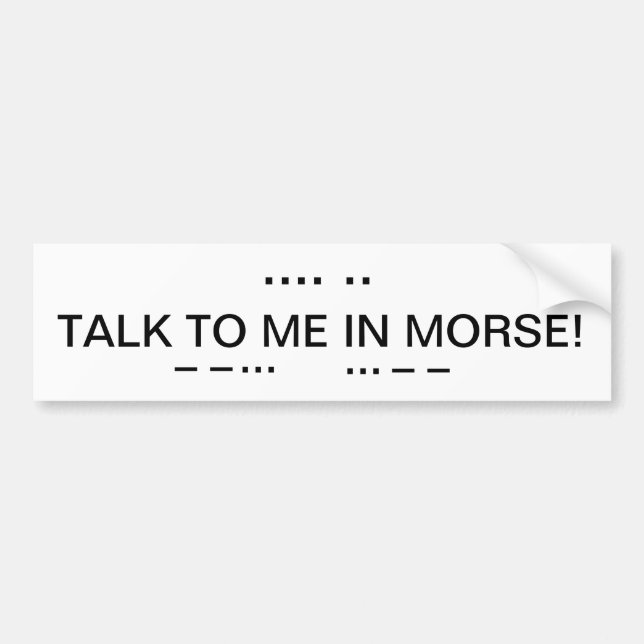 ADESIVO PARA CARRO CONVERSA A MIM EM MORSE (Frente)