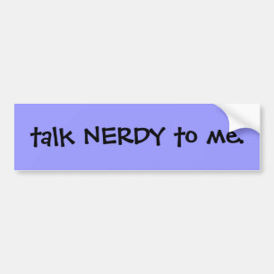 Adesivo Para Carro Conversa nerdy a mim