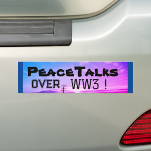 Adesivo Para Carro Conversações de Paz sobre o WW3!