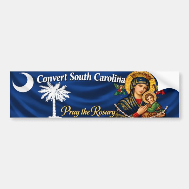 Adesivo Para Carro Convert South Carolina Bumper Sticker (Frente)