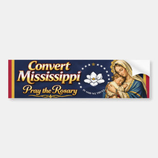 Adesivo Para Carro Converta Mississippi. Reze o Terço