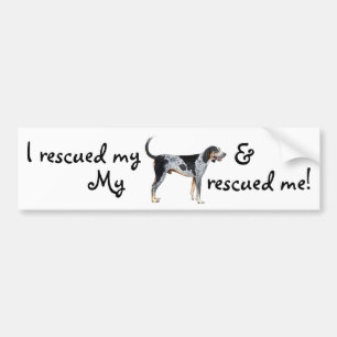 Adesivo Para Carro Coonhound de Bluetick do salvamento