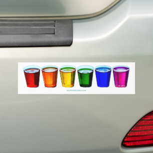 Adesivo Para Carro Copos de shot da SlipperyJoe seis xícaras disposta