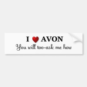 Adesivo Para Carro coração/amor AVON - pergunte como