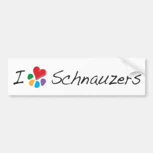 Adesivo Para Carro Coração animal de Lover_I meu Schnauzer