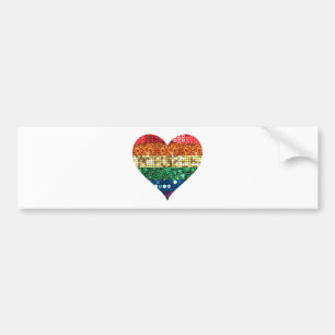 Adesivo Para Carro coração arco-íris lgbt