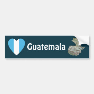Adesivo Para Carro Coração da bandeira de Guatemala + Autocolante n