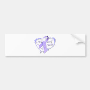 Adesivo Para Carro Coração da fé do amor da esperança (roxo)