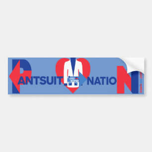 Adesivo Para Carro Coração no centro da nação do Pantsuit