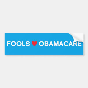 Adesivo Para Carro Coração Obamacare dos tolos