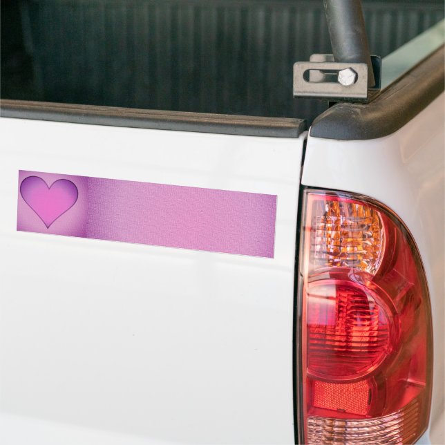 Adesivo Para Carro Coração Rosa e Roxo (No caminhão)