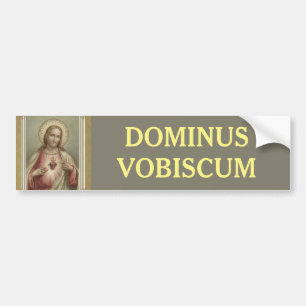Adesivo Para Carro Coração sagrado de DOMINUS VOBISCUM de Jesus