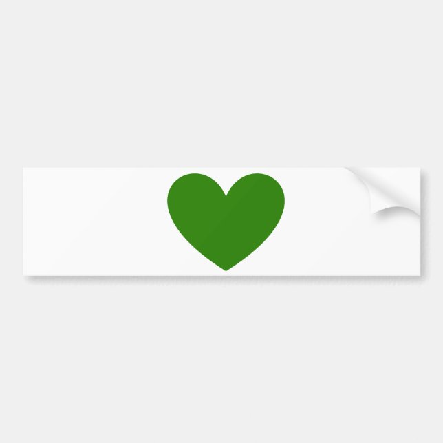 Adesivo Para Carro Coração Verde (Frente)