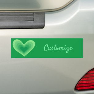 Adesivo Para Carro Coração Verde Sage Thunder_Cove