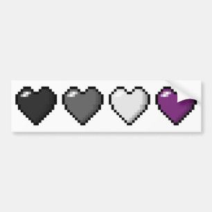 Adesivo Para Carro Corações assexuados do pixel
