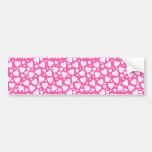 Adesivo Para Carro Corações de Amor Rosa