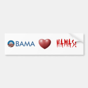 Adesivo Para Carro Corações Hamas de Obama! Autocolante no vidro