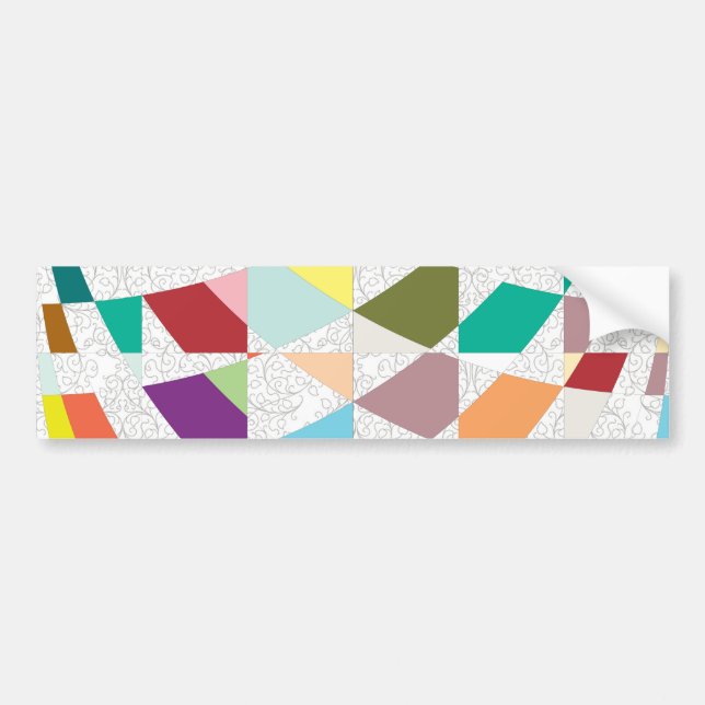 Adesivo Para Carro Cores Abstratas Damask (Frente)