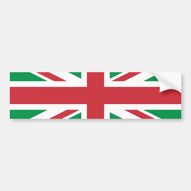 Adesivo Para Carro Cores de Natal Union Jack (Frente)