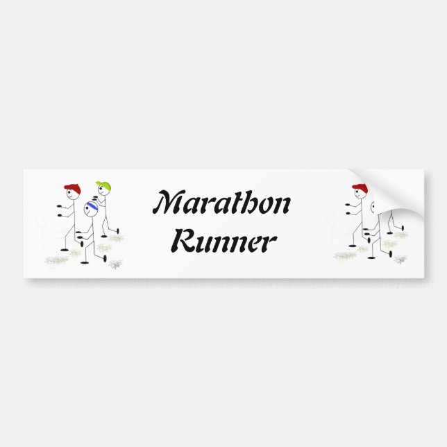 Adesivo Para Carro Corredor de Maratona (Frente)