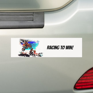 Adesivo Para Carro Correndo Para Vencer - Pilotos de Motocross
