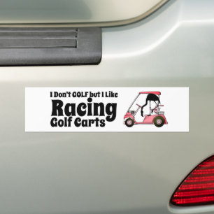 Adesivo Para Carro Corrida de Carrinho de Golfe Engraçada