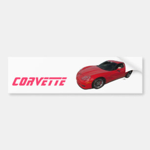 Adesivo Para Carro Corveta vermelha