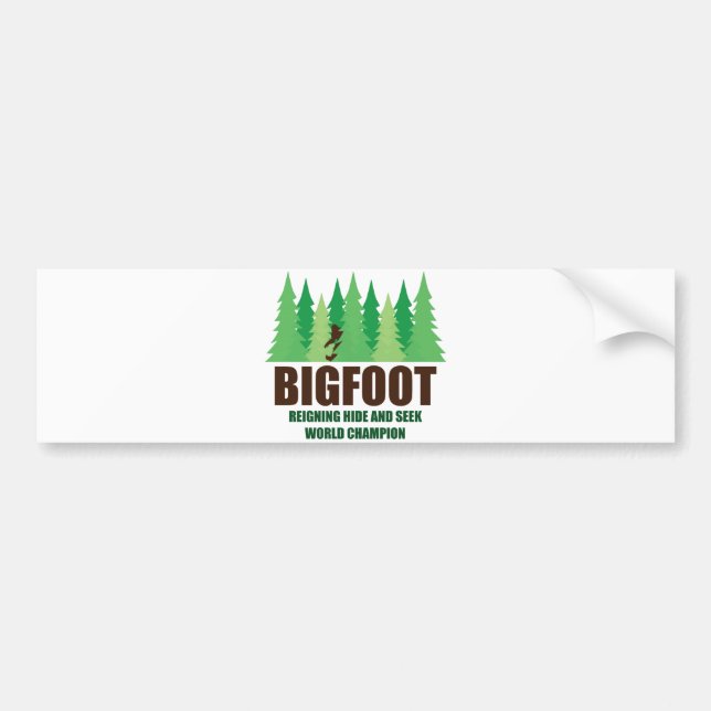 Adesivo Para Carro Couro cru de Bigfoot Sasquatch - e - procure o (Frente)