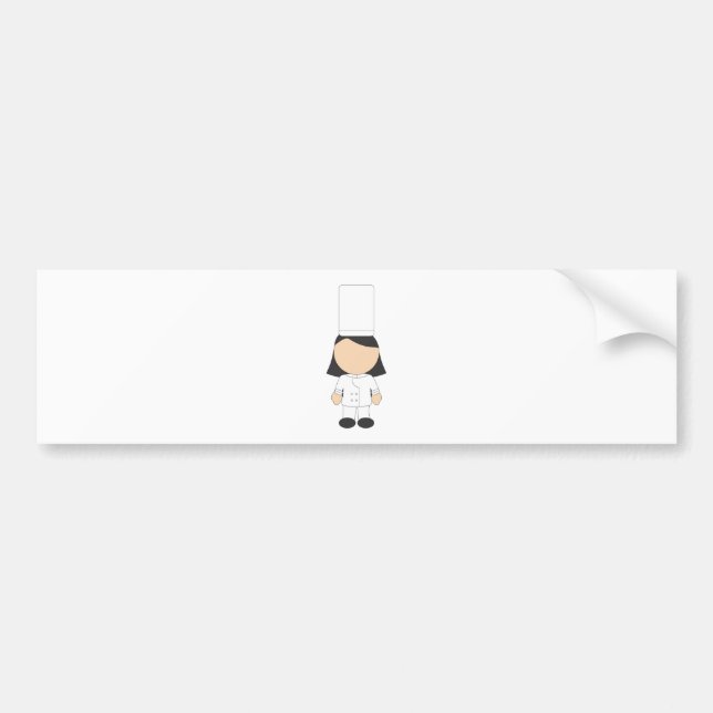Adesivo Para Carro Cozinheiro chefe fêmea (Frente)