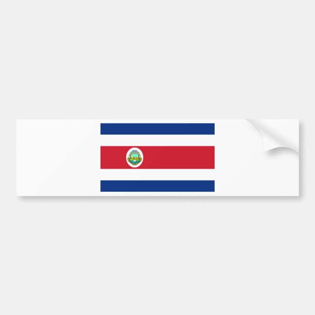 Adesivo Para Carro CR da bandeira de Costa Rica (Frente)