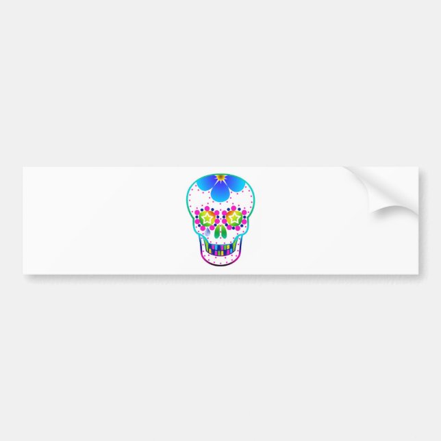 Adesivo Para Carro Crânio dos doces - multicoloured (Frente)