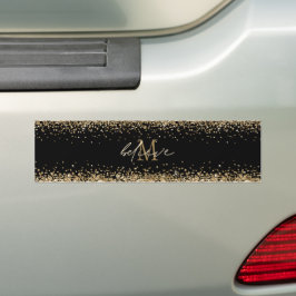 Adesivo Para Carro Crê no Monograma de Script Dourado Brilhante Inici