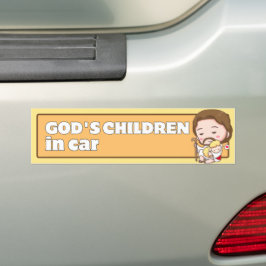 Adesivo Para Carro Crianças de Deus no Cartoon de Carro Bonito Jesus 