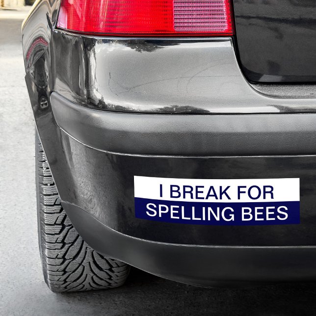 Adesivo Para Carro Crie seu próprio bloco de cores (Create Your Own Blue and White Bumper Sticker)