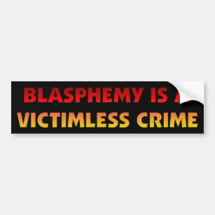 Adesivo Para Carro Crime Victimless da blasfémia