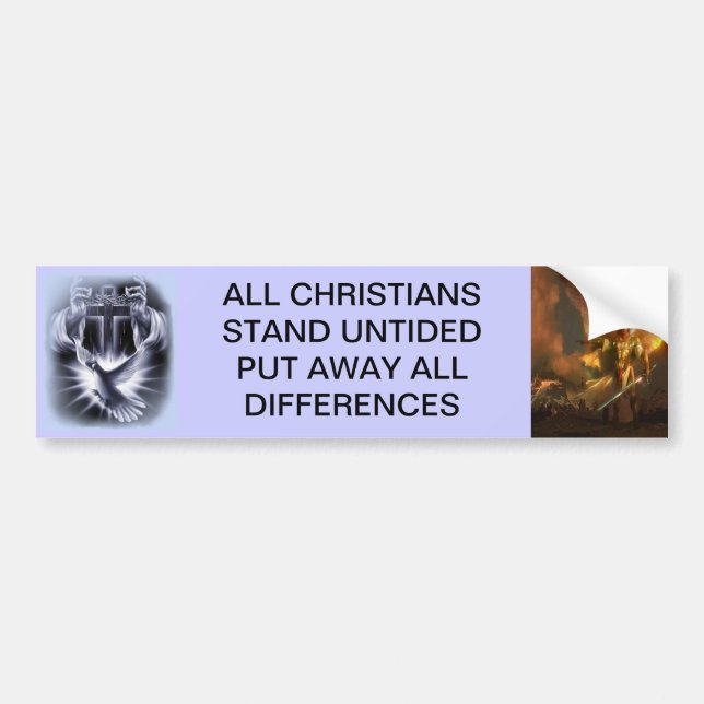 Adesivo Para Carro Cristãos unidos (Frente)