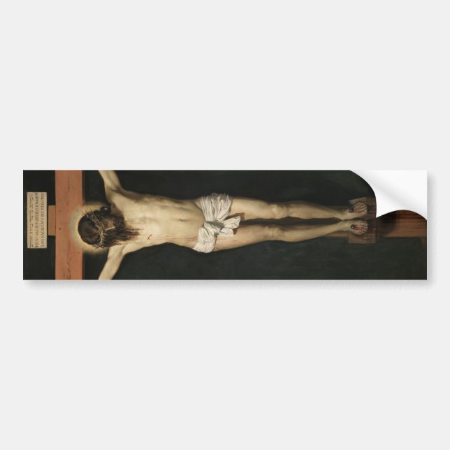 Adesivo Para Carro Cristo Crucificado na Cruz (Fé) (Velazquez) (Frente)