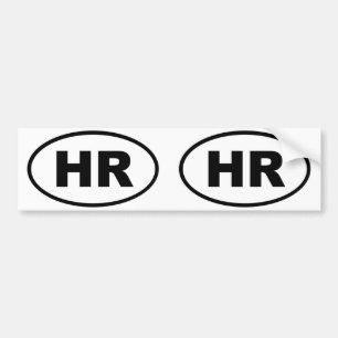 Adesivo Para Carro Croácia HR - oval europeu