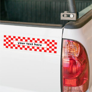 Adesivo Para Carro Croatia   Hrvatska   Checkered Name Monogram
