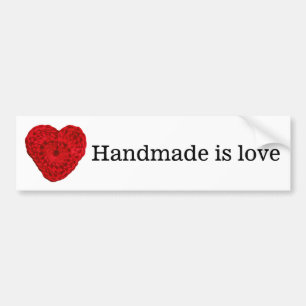 Adesivo Para Carro Crochet Yarn Heart Handmade Is Love
