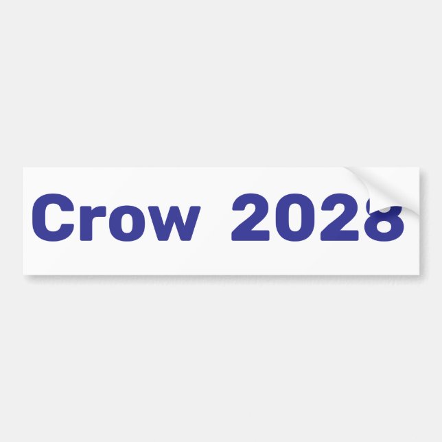 Adesivo Para Carro Crow 2028 Jason Crow para Presidente (Frente)