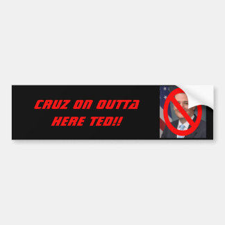 ADESIVO PARA CARRO CRUZ DE TED - CRUZ EM OUTTA AQUI!! AUTOCOLANTE NO