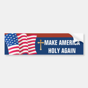 Adesivo Para Carro Cruz do ouro da bandeira americana