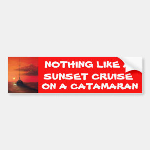 Adesivo Para Carro Cruzeiro do por do sol em um catamarã