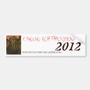 ADESIVO PARA CARRO CTHULHU PARA O PRESIDENTE 2012