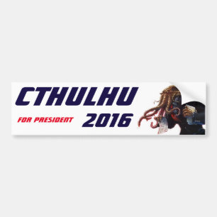 Adesivo Para Carro "Cthulhu para o presidente 2016 "